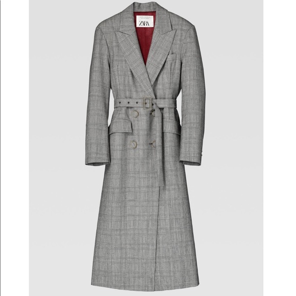 Zara Jackets & Blazers - ZARA LONG PLAID COAT